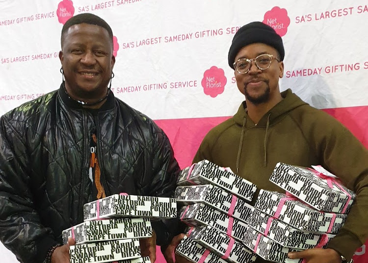 DJ Fresh and Maps Maponyane spent Mandela Day 2019 packing food parcels for those in need.