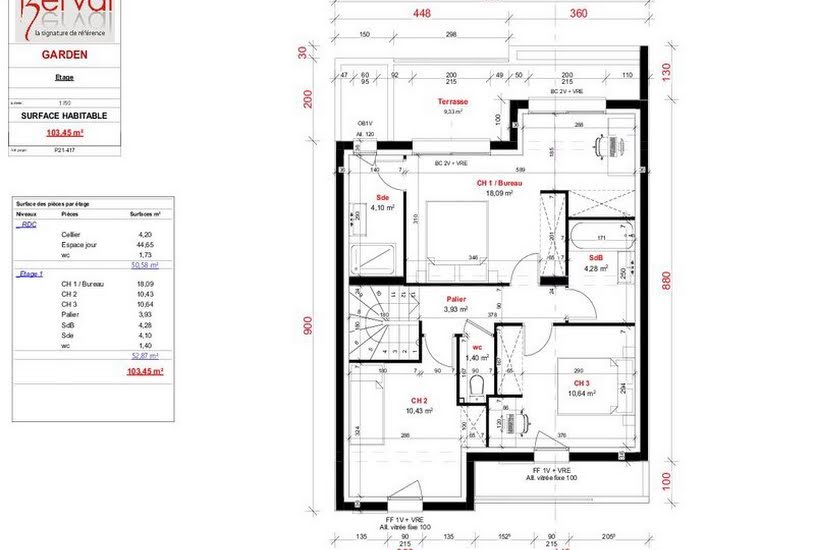  Vente Terrain + Maison - Terrain : 764m² - Maison : 103m² à Maule (78580) 