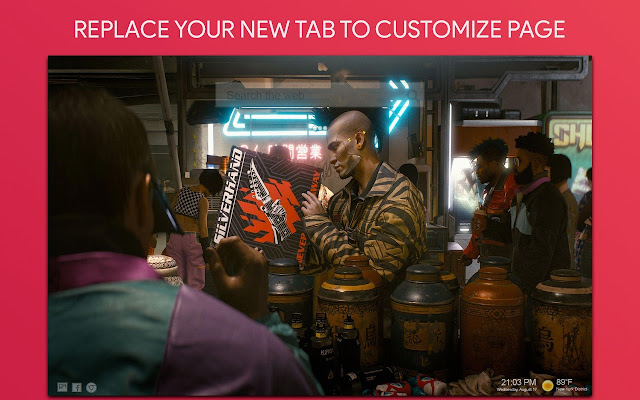 Cyberpunk 2077 Wallpaper HD Custom New Tab