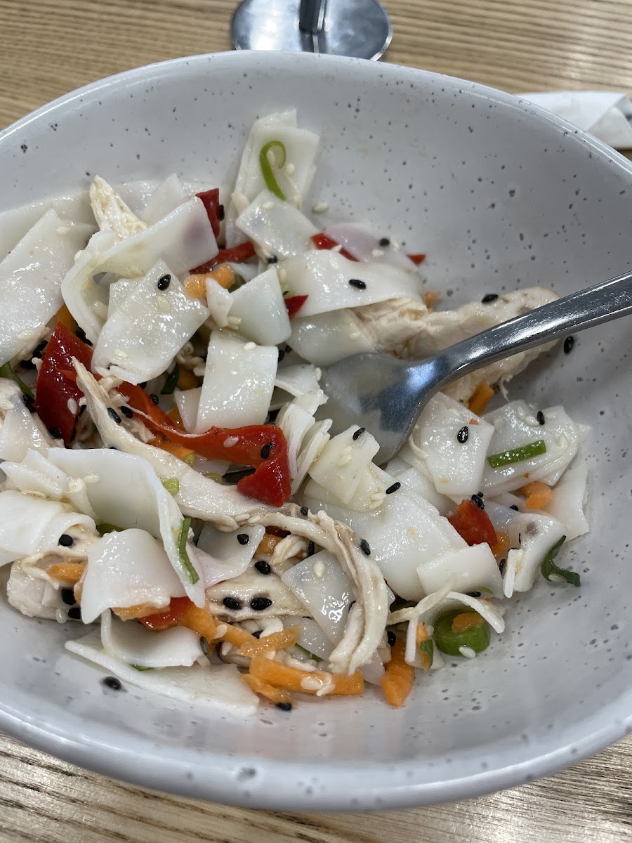 Chicken Thai noodle salad. Delicious!