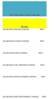 The Rice And Curry House menu 1