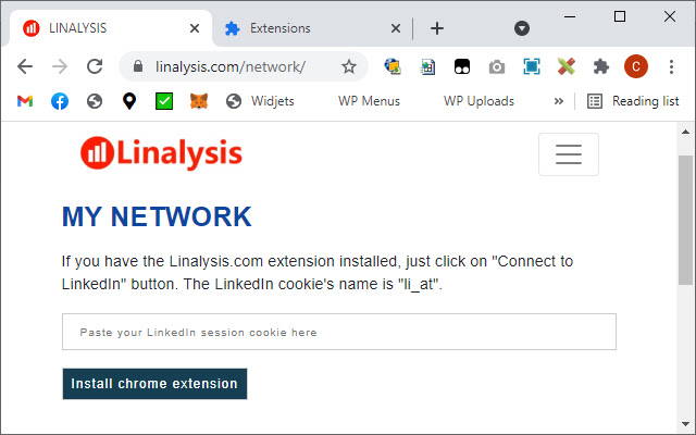 Linalysis chrome extension