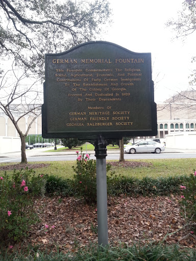 German Memorial Fountain Plaque