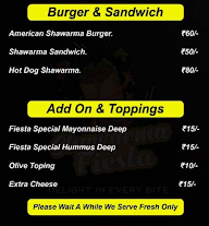 Shawarma Fiesta menu 2