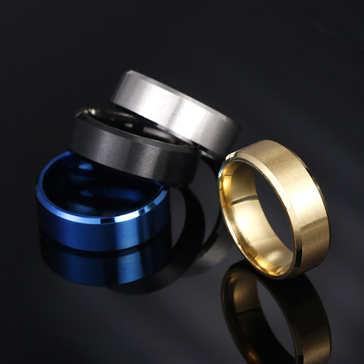 Title 2, 8MM Matte Stainless Steel Mens Ring, a durable...