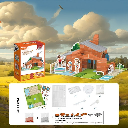 Title 2, Childrens Building House Assembled Model Toy E...