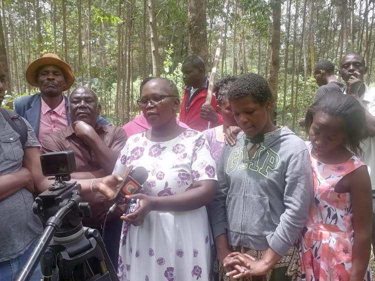 Dorca Ogega recounting how her son returned home bleeding after a strange animal mauled him as he took care of cows at a river bank (IMAGE BY MAGATI OBEBO)