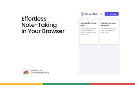 Browser Note - no more random sticky notes! small promo image