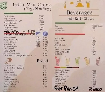 Kehar kafe And Restaurant menu 