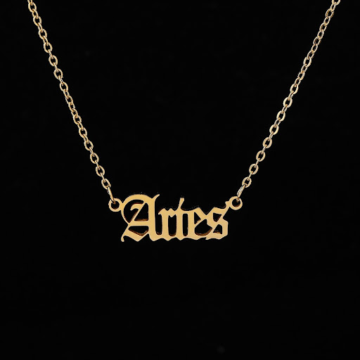 Title 2, Stainless Steel 12 Constellations Old English C...
