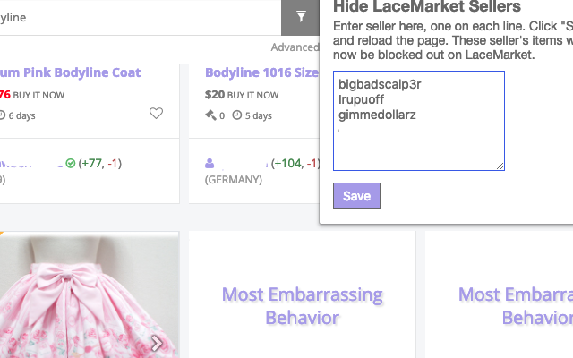 Hide Lacemarket Scalpers Preview image 0