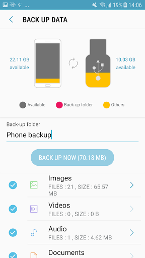 Screenshot USB Backup