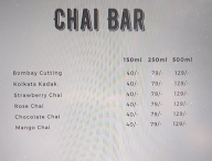 Chai Bar Co. menu 1