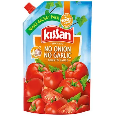 Kissan No-Onion No-Garlic Tomato Sauce, - 950 gm