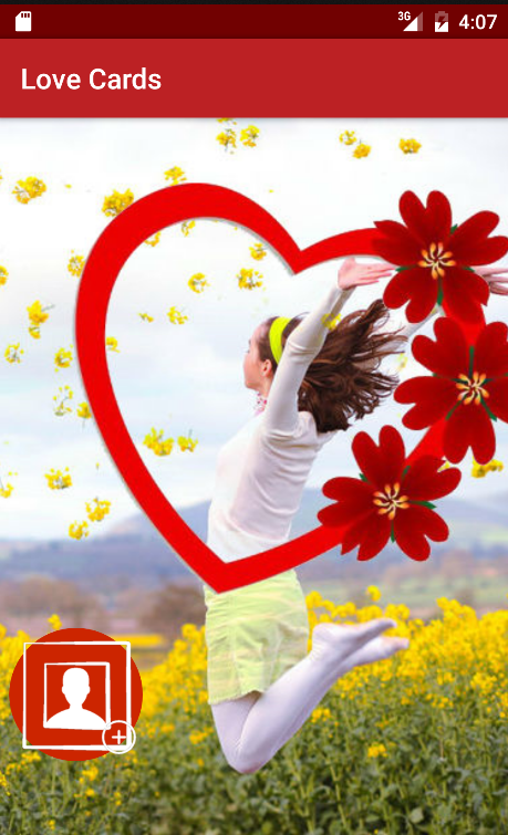 Android application Love Cards screenshort