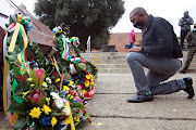 One South Africa leader Mmusi Maimane commemorating June 16 in Soweto at the Hector Pieterson memorial site.