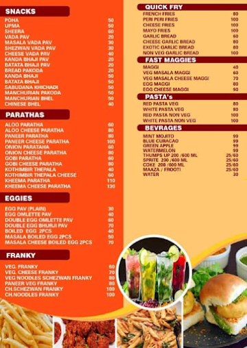 Saboos Fast Food menu 