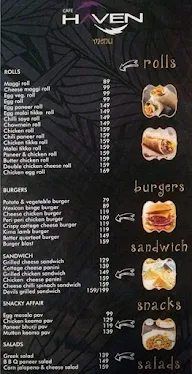 Cafe Haven menu 1