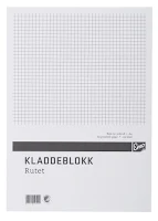 Kladdeblokk A4 ruter 100bl. 60gr. limt topp (Org.nr.532936020)