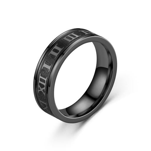 Title 6, Simple Inner Arc Step Corrosion Roman Ring Clas...