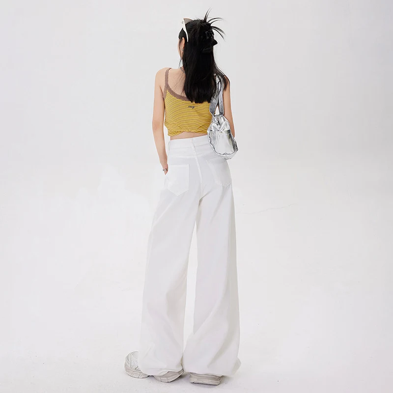 Jean large rétro américain pour femmes Style vintage confortable et tendance Parfait pour un look décontracté et stylé au quotidien