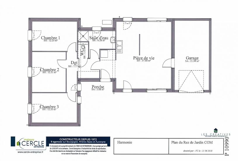  Vente Terrain + Maison - Terrain : 901m² - Maison : 90m² à Cusset (03300) 