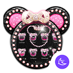 Cover Image of Tải xuống Pink Mickey Diamond Bowknot - Chủ đề trình khởi chạy APUS  APK