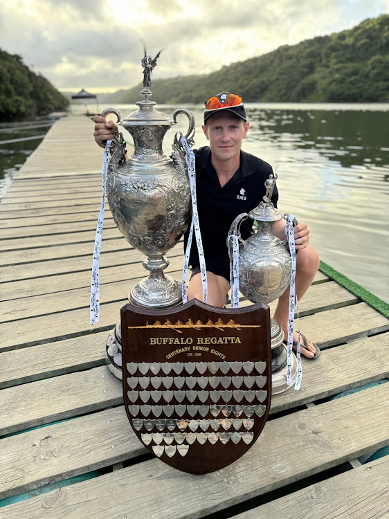 Murray Bales-Smith with trophies at the Buffalo Regatta in East London. Picture: SUPPLIED