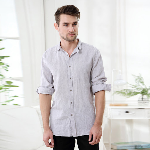 Title 3, Mens long sleeve square collar shirt designed ...