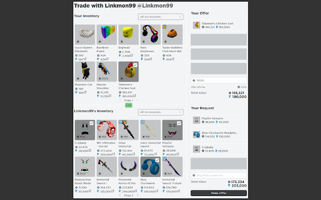 Rolimon's  Roblox Trading Website