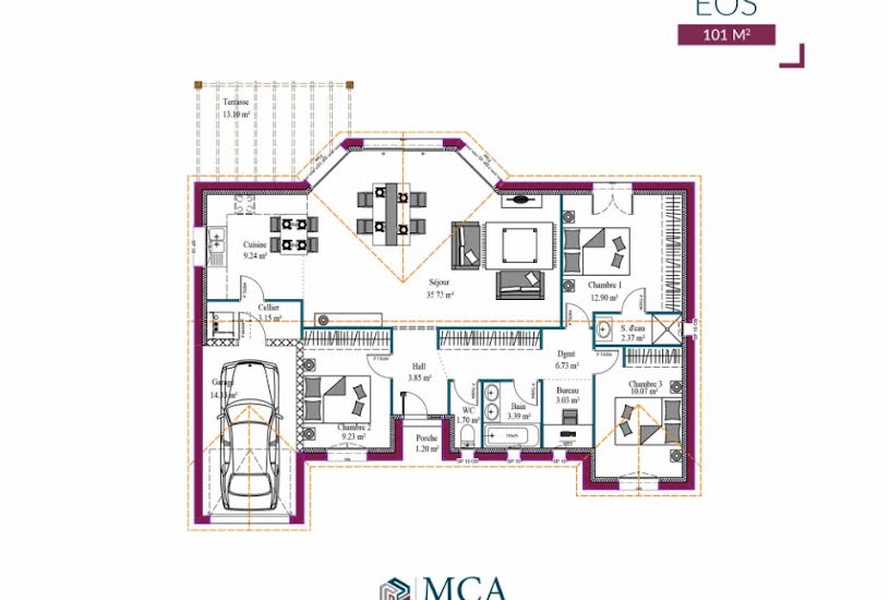  Vente Terrain + Maison - Terrain : 676m² - Maison : 101m² à Le Pian-Médoc (33290) 