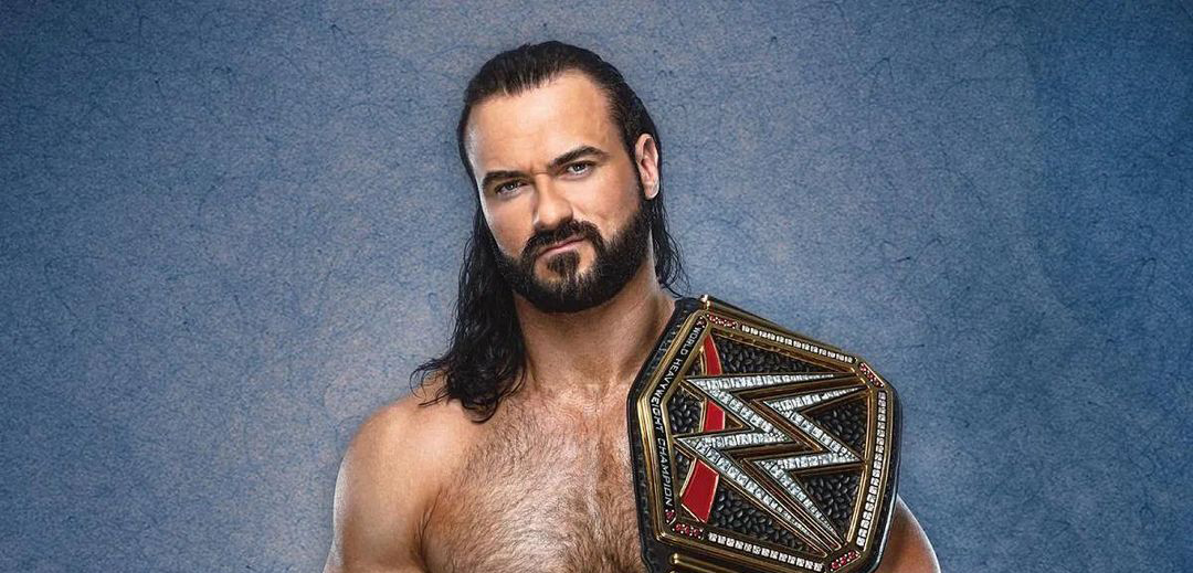 Drew McIntyre with his WWE Title