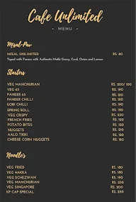 Cafe Unlimited menu 2