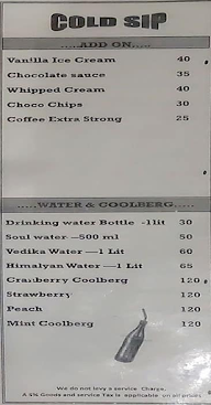 The Chef's Cafe' menu 8