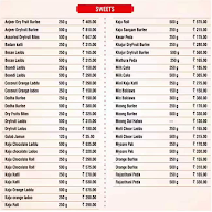 Haldiram's Sweets and Namkeen menu 2