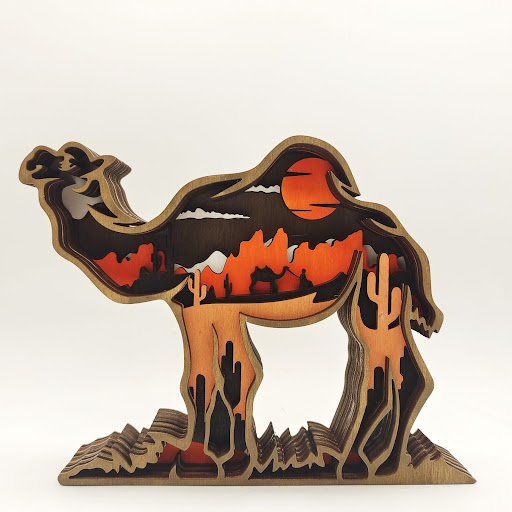 Title 7, Creative Farm Animals Home Decoration Wood Carv...