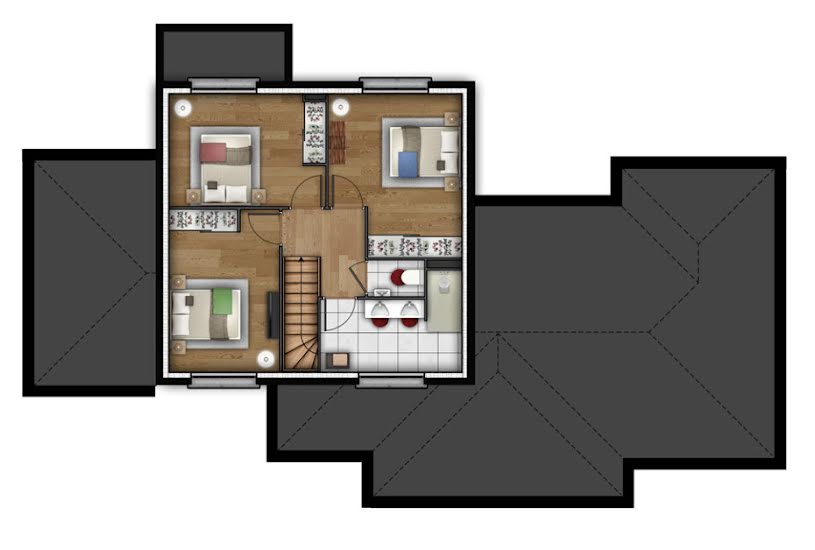  Vente Terrain + Maison - Terrain : 2 090m² - Maison : 149m² à Le Vaudreuil (27100) 