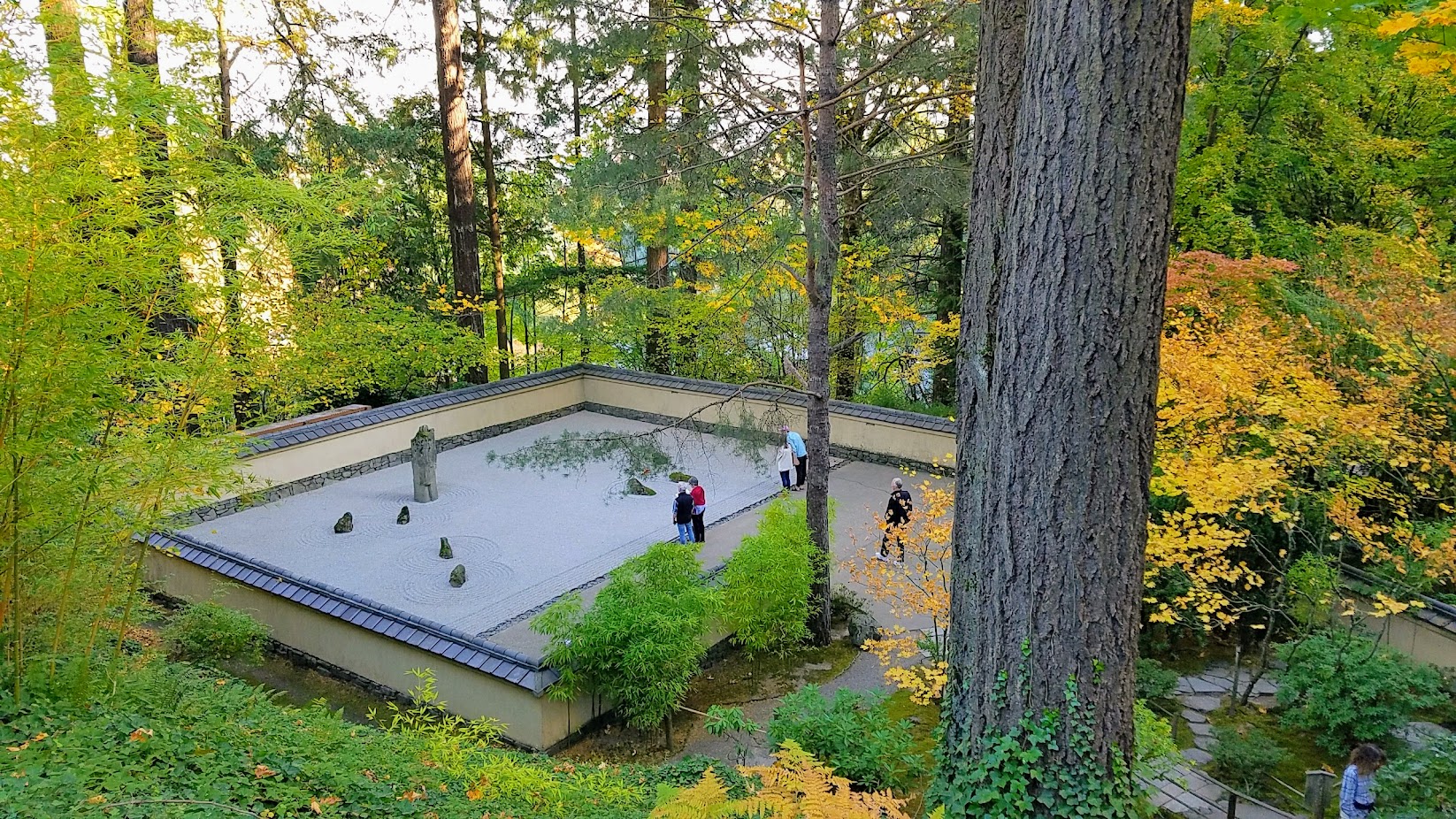 Fall at the Portland Japanese Garden, visiting for Autumn Portland Japanese Garden fall foliage photos on October 2017