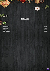 Valli's Cafe menu 1