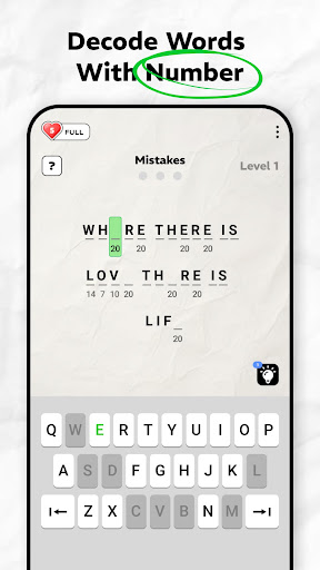 Screenshot Cryptogram IQ Word Puzzle Game