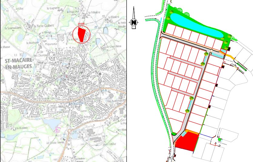 Vente terrain  1194 m² à Sèvremoine (49450), 200 000 €