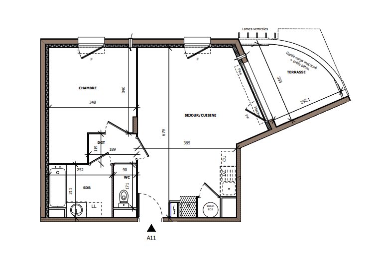 Vente appartement 2 pièces 50.69 m² à Beziers (34500), 165 700 €