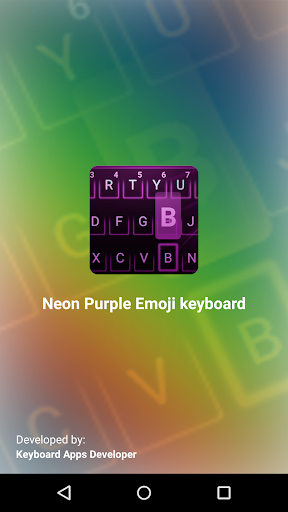 Neon Purple Emoji Keyboard