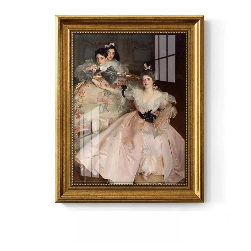 Pintura decorativa de luxo leve, óleo clássico europeu americano, ideal para decoração de interiores sofisticados e adicionar elegância ao seu ambiente.
