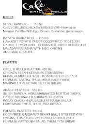 Cafe Grill O Rolls menu 6