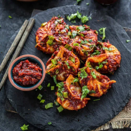 Chicken Chilly Tossed Momos