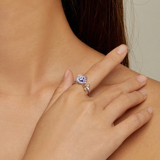 Title 4, S925 Sterling Silver Flowers Bracelet and Ring ...