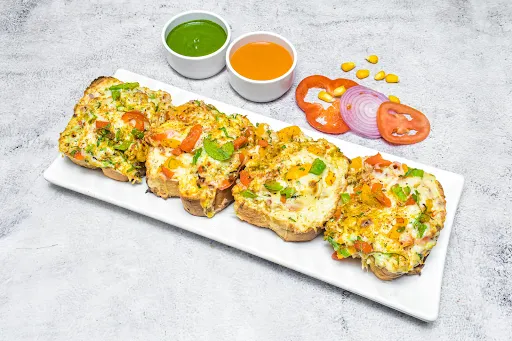 Veg Cheese Garlic Bread [4 Pieces]