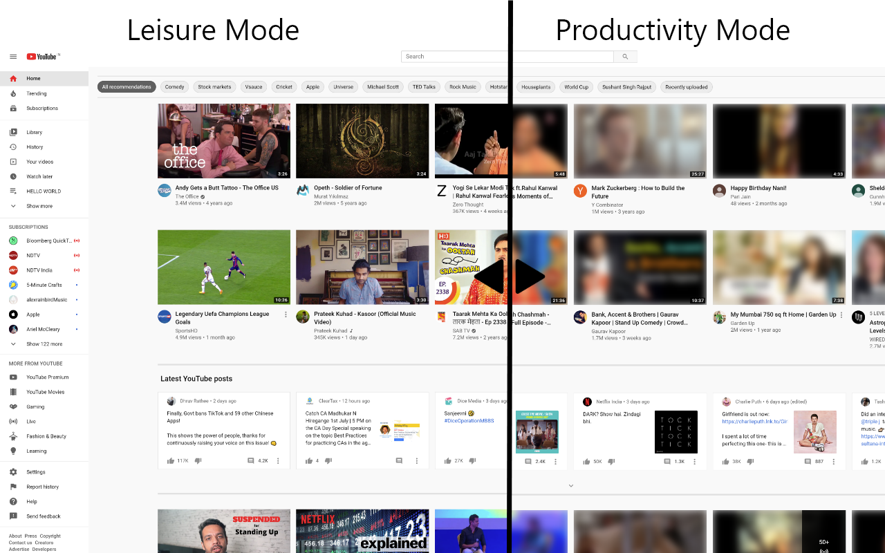 YouTube™ Productivity Mode Preview image 0