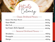 Hetals Culinary menu 1